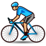 Person Biking: Medium-Light Skin Tone Emoji 🚴🏼 image - Emojidex style