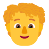 Person: Curly Hair Emoji 🧑‍🦱 image - Microsoft Classic 2D style