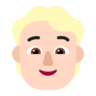 Person: Light Skin Tone, Blond Hair Emoji 👱🏻 image - Microsoft Classic 2D style