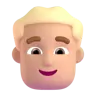 Man: Medium-Light Skin Tone, Blond Hair Emoji 👱🏼‍♂️ image - Microsoft 3D Fluent style