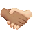 Handshake: Medium Skin Tone, Light Skin Tone
