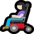 Woman In Motorized Wheelchair: Light Skin Tone
