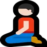 Man Kneeling: Light Skin Tone Emoji 🧎🏻‍♂️ image - Microsoft Windows 10 Segoe UI Emoji style