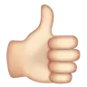 Thumbs Up: Light Skin Tone Emoji 👍🏻 image - WhatsApp style