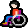 Man In Manual Wheelchair: Light Skin Tone Emoji 👨🏻‍🦽 image - Microsoft Windows 10 Segoe UI Emoji style