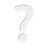 White Question Mark Ornament