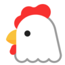 Poulet Emoji 🐔 image - Microsoft Classic 2D style