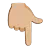 Backhand Index Pointing Down: Medium-Light Skin Tone