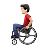 Man In Manual Wheelchair: Light Skin Tone Emoji 👨🏻‍🦽 image - Apple style