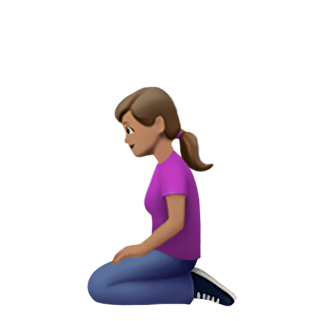 Woman Kneeling: Medium Skin Tone