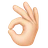 Ok Hand: Light Skin Tone