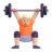 Person Lifting Weights: Medium-Light Skin Tone