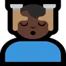 Man Getting Massage: Dark Skin Tone Emoji 💆🏿‍♂️ image - Microsoft Windows 10 Segoe UI Emoji style