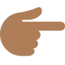 Backhand Index Pointing Right: Medium-Dark Skin Tone Emoji 👉🏾 image - Twitter / X (Twemoji) style