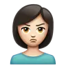Person Pouting: Light Skin Tone Emoji 🙎🏻 image - WhatsApp style