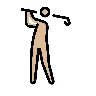 Man Golfing: Medium-Light Skin Tone Emoji 🏌🏼‍♂️ image - OpenMoji style