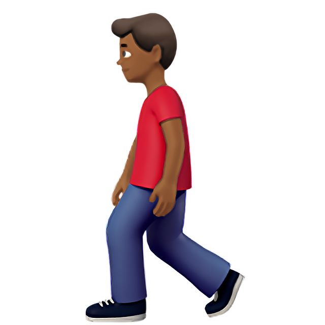 Man Walking: Medium-Dark Skin Tone