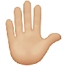Raised Hand: Medium-Light Skin Tone Emoji ✋🏼 image - Apple style