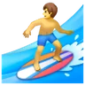 Man Surfing Emoji 🏄‍♂️ image - Samsung style