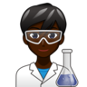 Man Scientist: Dark Skin Tone Emoji 👨🏿‍🔬 image - Emojidex style