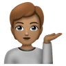 Person Tipping Hand: Medium Skin Tone Emoji 💁🏽 image - Huawei Harmony OS style