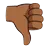 Thumbs Down: Medium-Dark Skin Tone