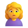 Woman Frowning Emoji 🙍‍♀️ image - Microsoft 3D Fluent style