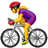 Woman Biking Emoji 🚴‍♀️ image - Apple style