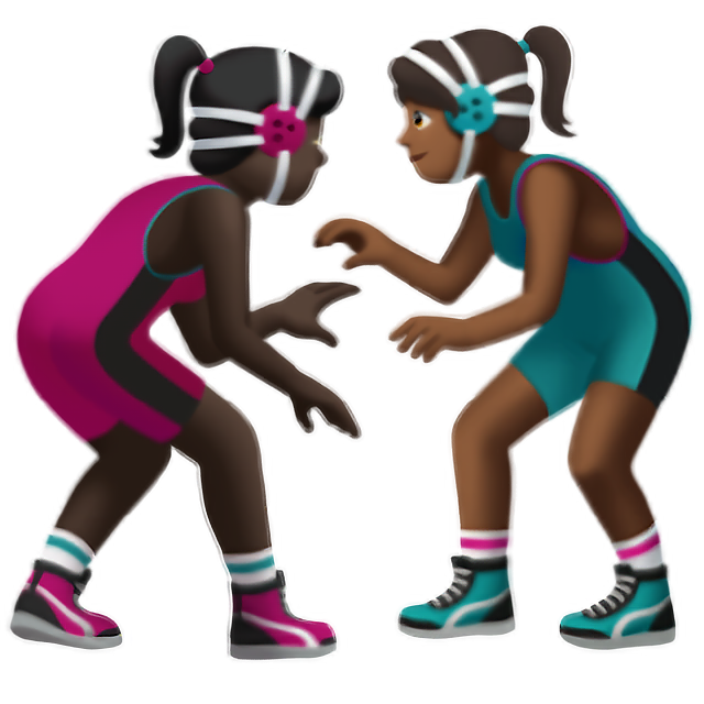 Women Wrestling: Dark Skin Tone, Medium-Dark Skin Tone