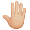 Raised Back Of Hand: Medium-Light Skin Tone Emoji 🤚🏼 image - Huawei Harmony OS style