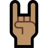 Sign Of The Horns: Medium Skin Tone Emoji 🤘🏽 image - Microsoft Windows 10 Segoe UI Emoji style