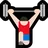Person Lifting Weights: Light Skin Tone