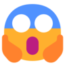 Cara gritando de miedo Emoji 😱 image - Microsoft Classic 2D style
