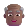 Old Man: Medium-Dark Skin Tone Emoji 👴🏾 image - Microsoft 3D Fluent style