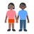 Woman And Man Holding Hands: Medium-Dark Skin Tone, Dark Skin Tone