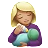 Woman Feeding Baby: Medium-Light Skin Tone