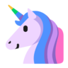 独角兽脸 Emoji 🦄 image - Microsoft Classic 2D style