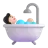 Person Taking Bath: Light Skin Tone