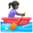 Woman Rowing Boat: Dark Skin Tone