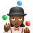 Woman Juggling: Medium-Dark Skin Tone
