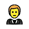 Man In Tuxedo Emoji 🤵‍♂️ image - OpenMoji style