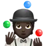 Person Juggling: Dark Skin Tone Emoji 🤹🏿 image - Apple style