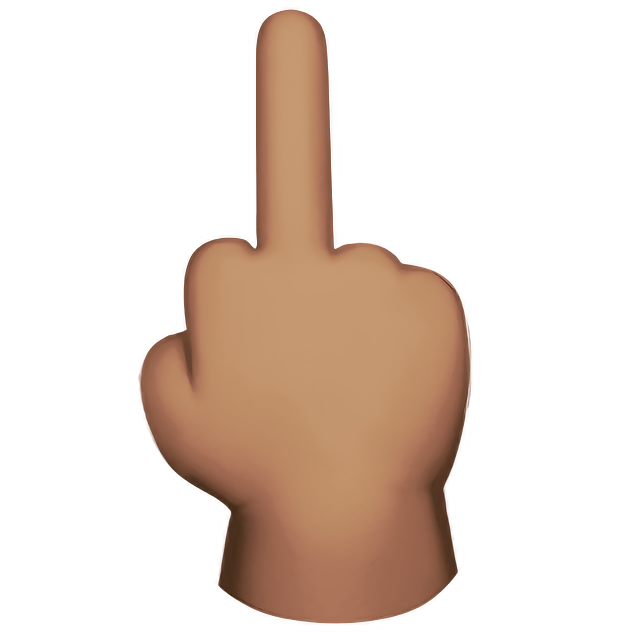 Middle Finger: Medium Skin Tone