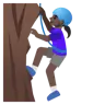 Woman Climbing: Dark Skin Tone Emoji 🧗🏿‍♀️ image - Google Noto Color style