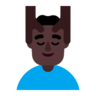 Man Getting Massage: Dark Skin Tone Emoji 💆🏿‍♂️ image - Microsoft Classic 2D style