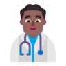 Man Health Worker: Medium-Dark Skin Tone Emoji 👨🏾‍⚕️ image - Microsoft Classic 2D style