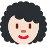 Woman: Light Skin Tone, Curly Hair Emoji 👩🏻‍🦱 image - Twitter / X (Twemoji) style
