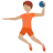 Person Playing Handball: Medium Skin Tone