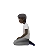Person Kneeling: Dark Skin Tone