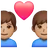 Couple With Heart: Man, Man, Medium Skin Tone